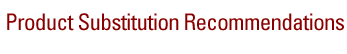 Product Substitution Recommendations